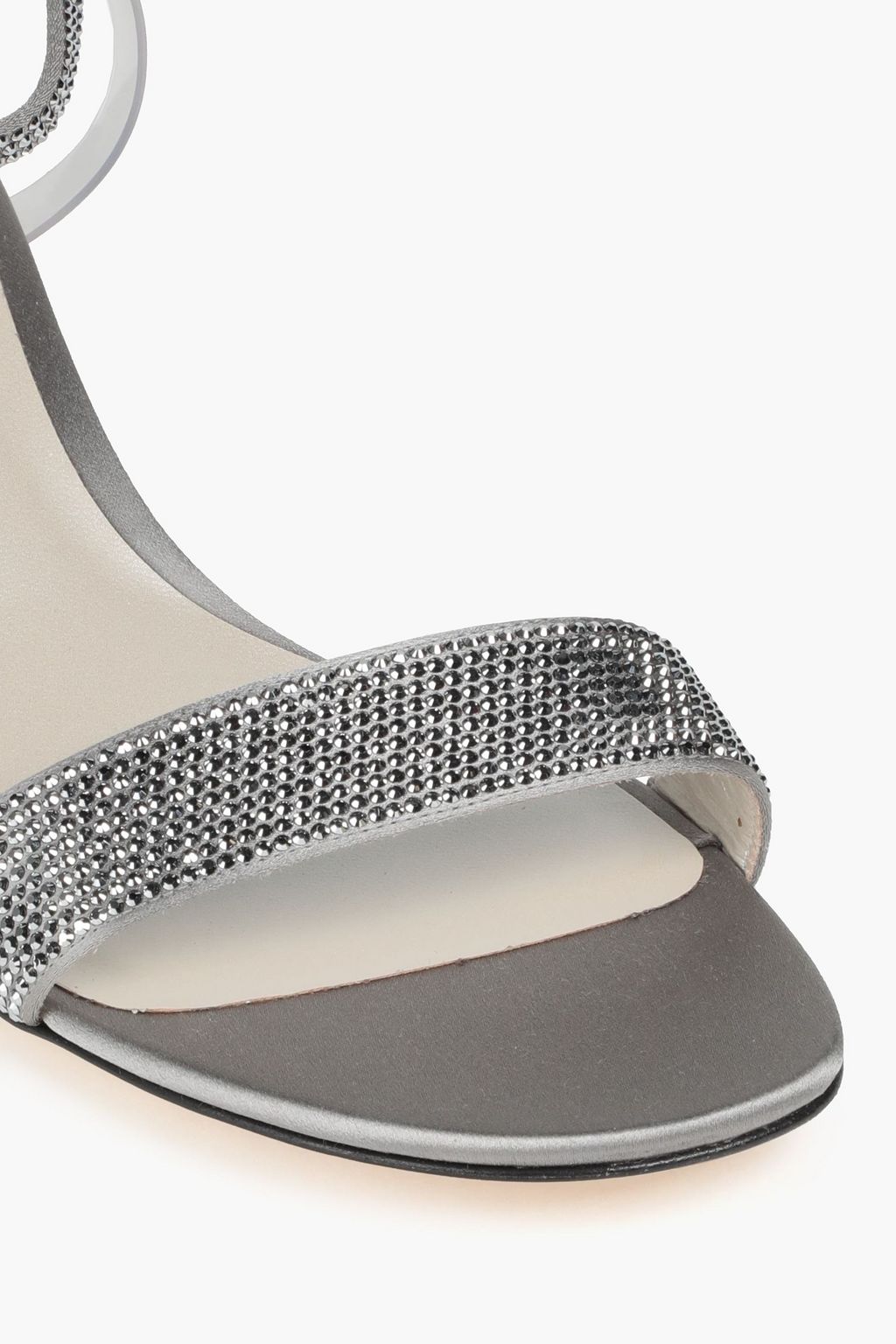 RENE' CAOVILLA Crystal-embellished leather sandals