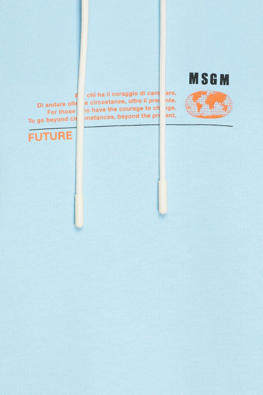 MSGM Oversized printed French cotton-terry hoodie