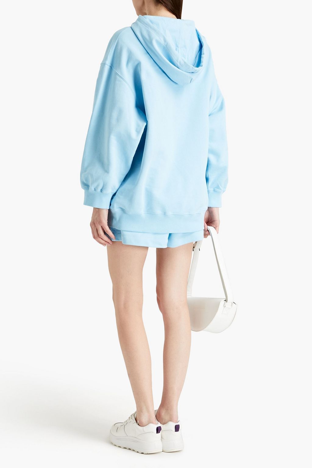 MSGM Oversized printed French cotton-terry hoodie