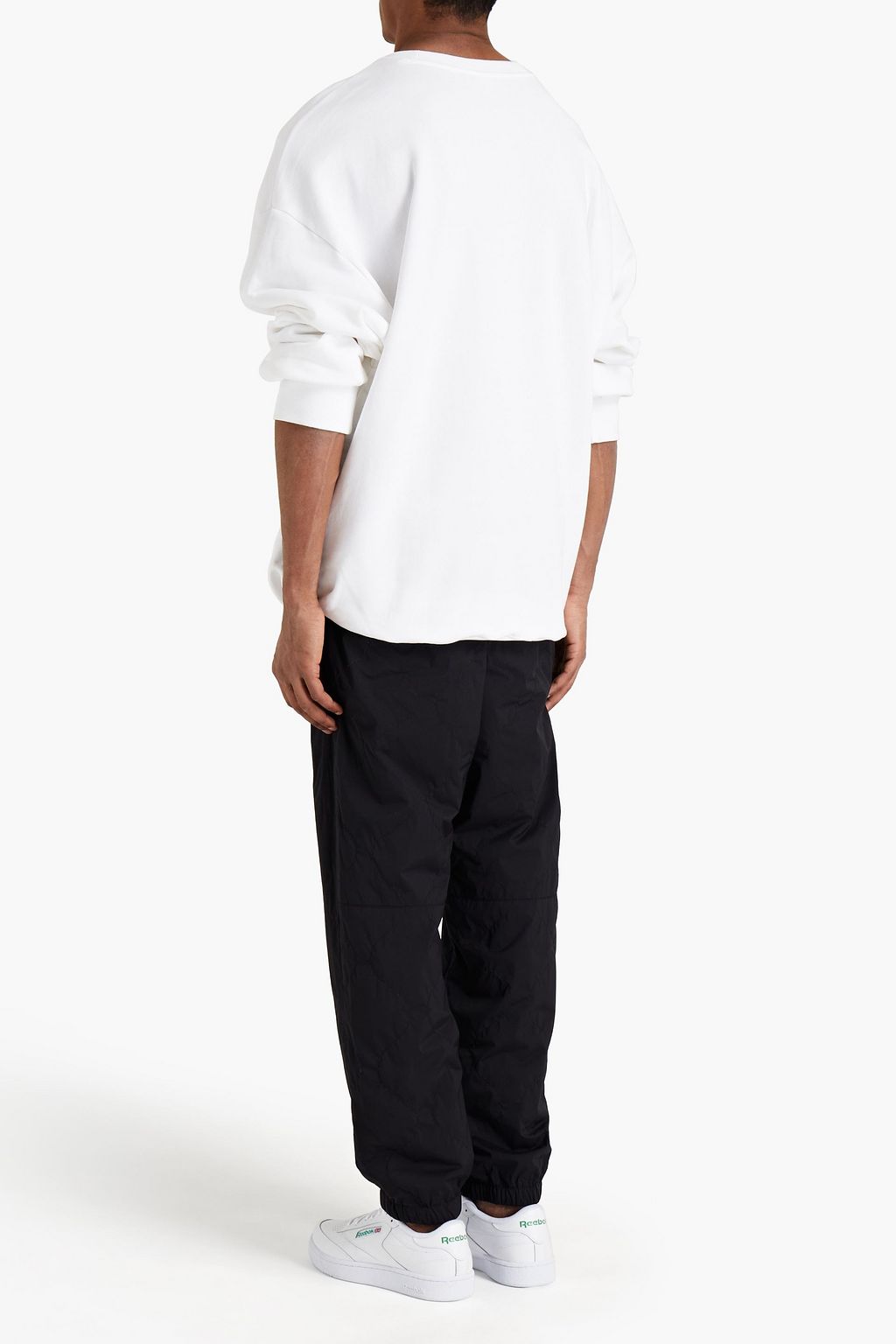 REEBOK Classics Vector Crew embroidered French cotton-terry sweatshirt