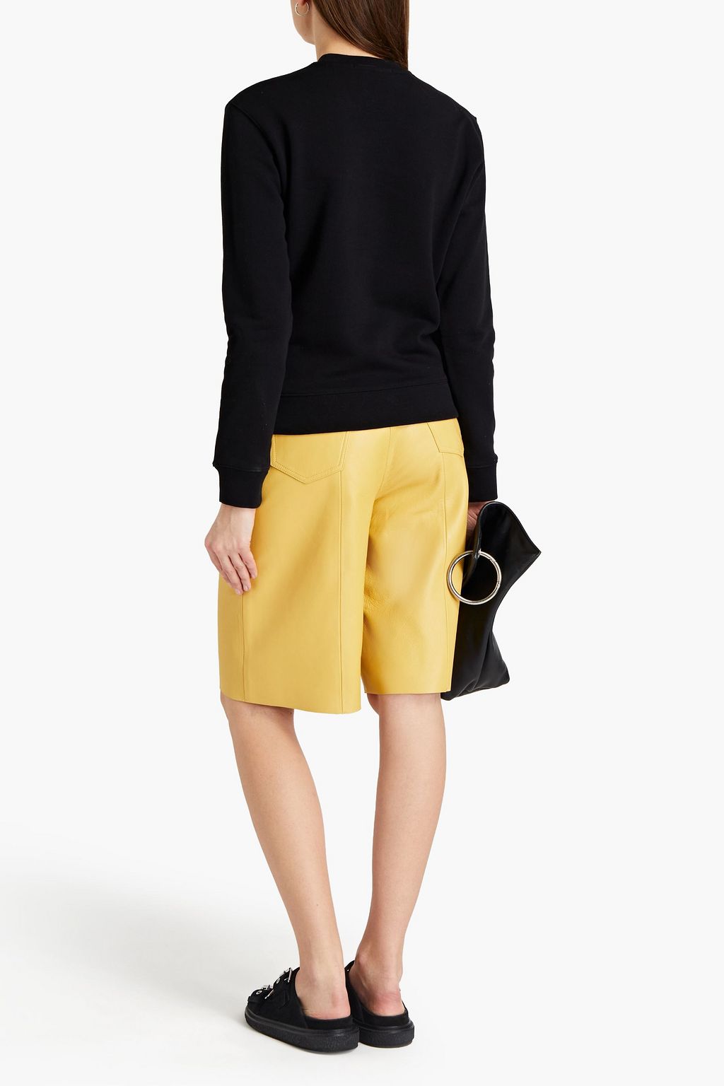 MSGM Printed French cotton-terry sweatshirt