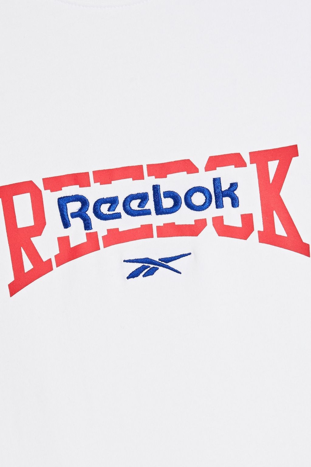 REEBOK Logo-embroidered printed cotton-jersey T-shirt