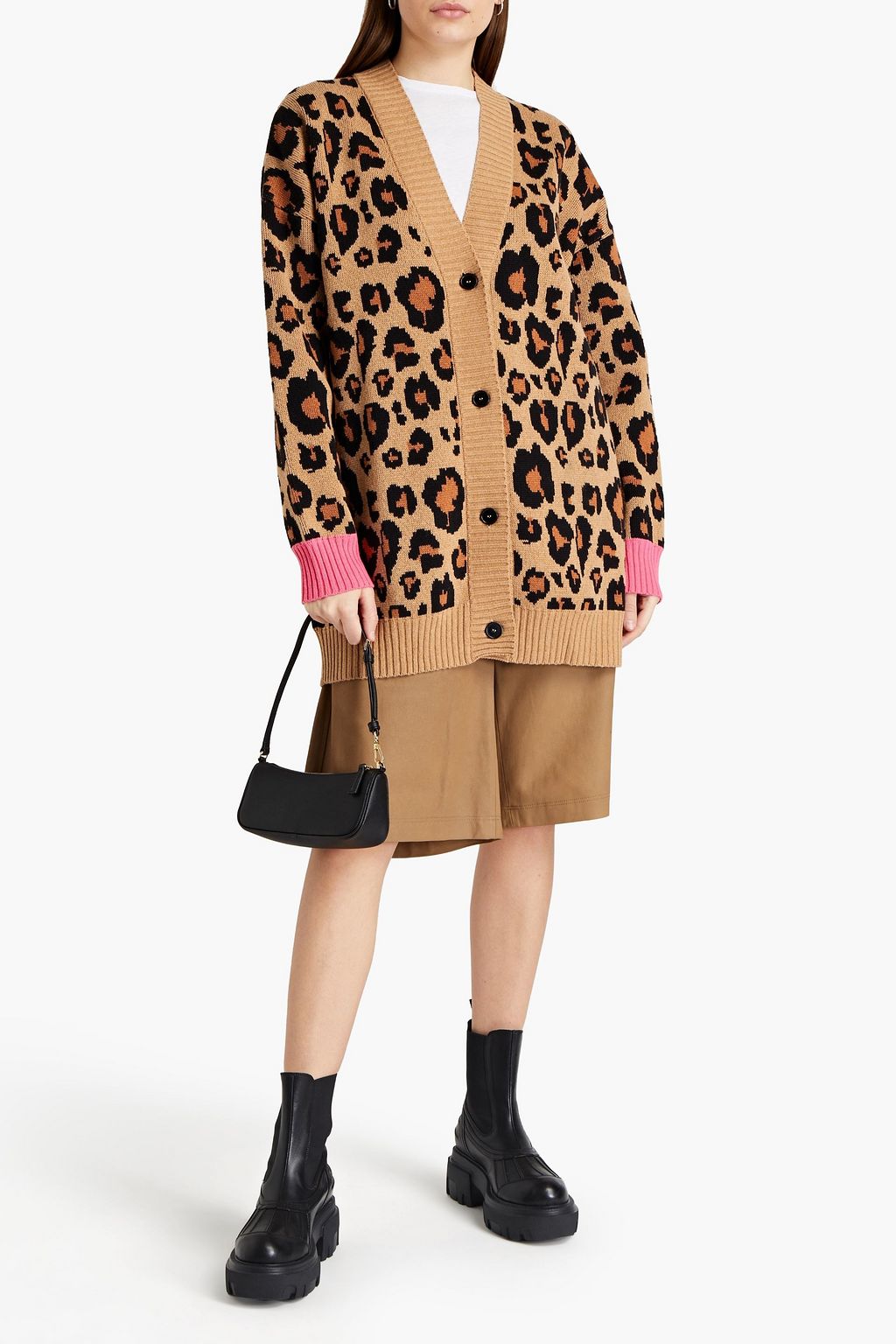 MSGM Jacquard-knit cotton-blend cardigan