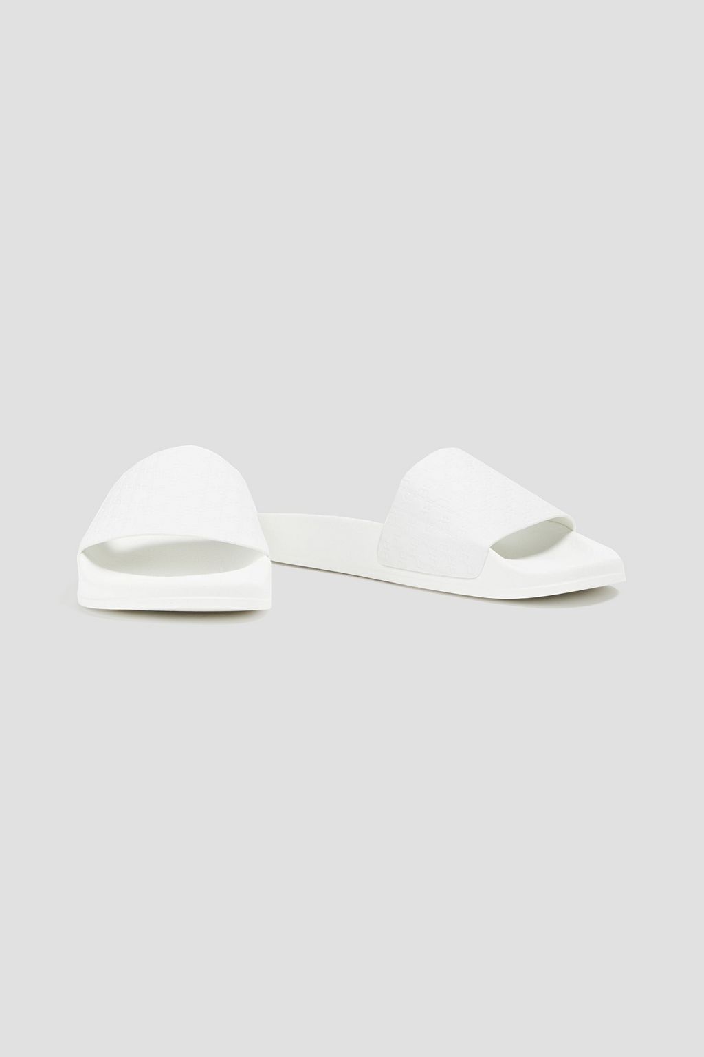BALMAIN Embossed leather slides
