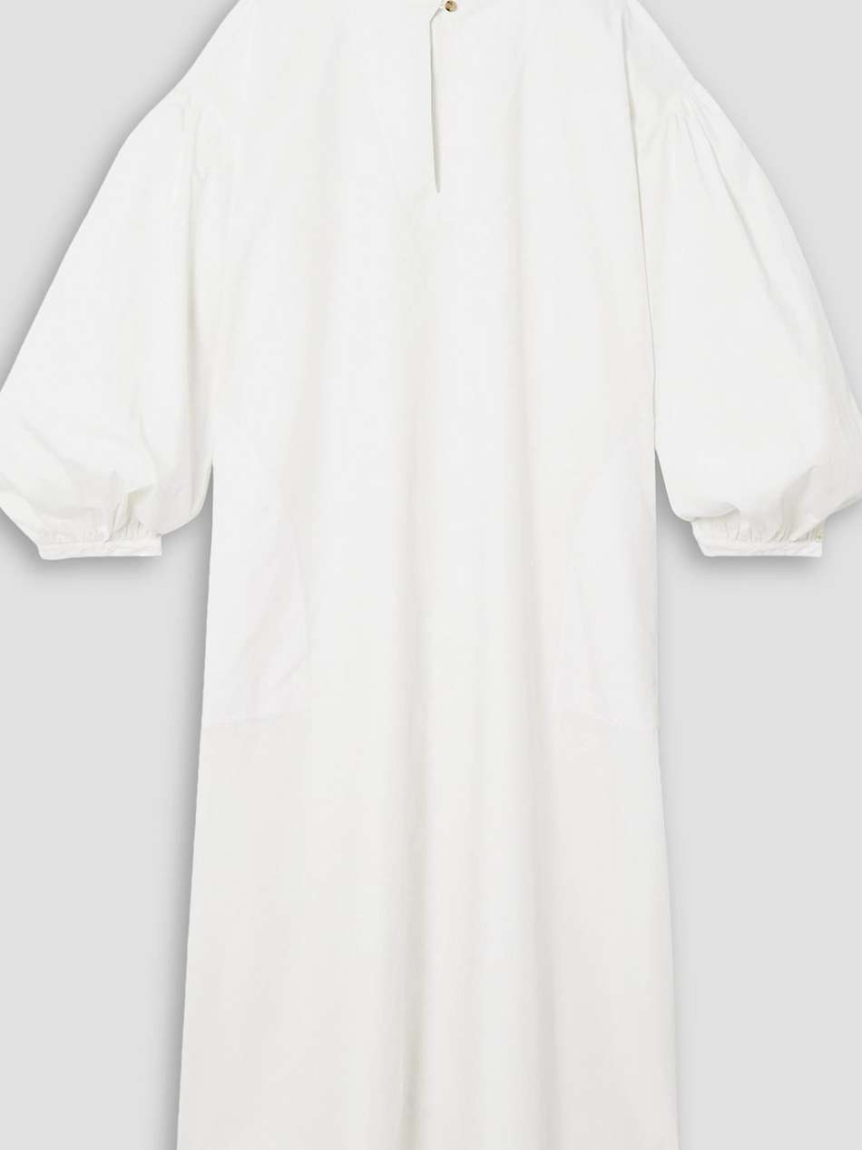 cotton midi shirt dress