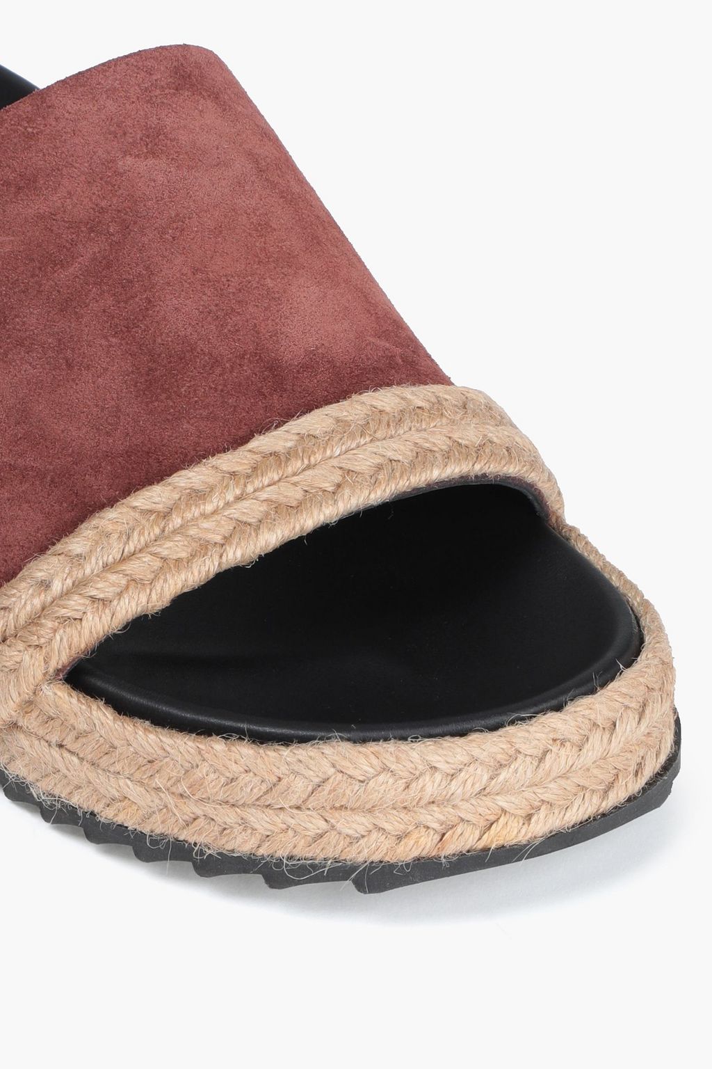 JAMES PERSE Suede espadrille slides