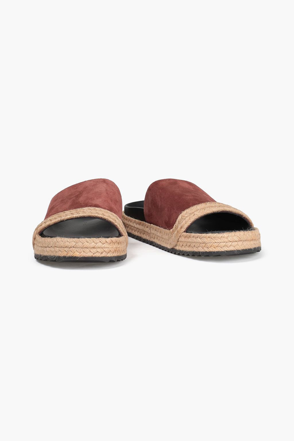 JAMES PERSE Suede espadrille slides