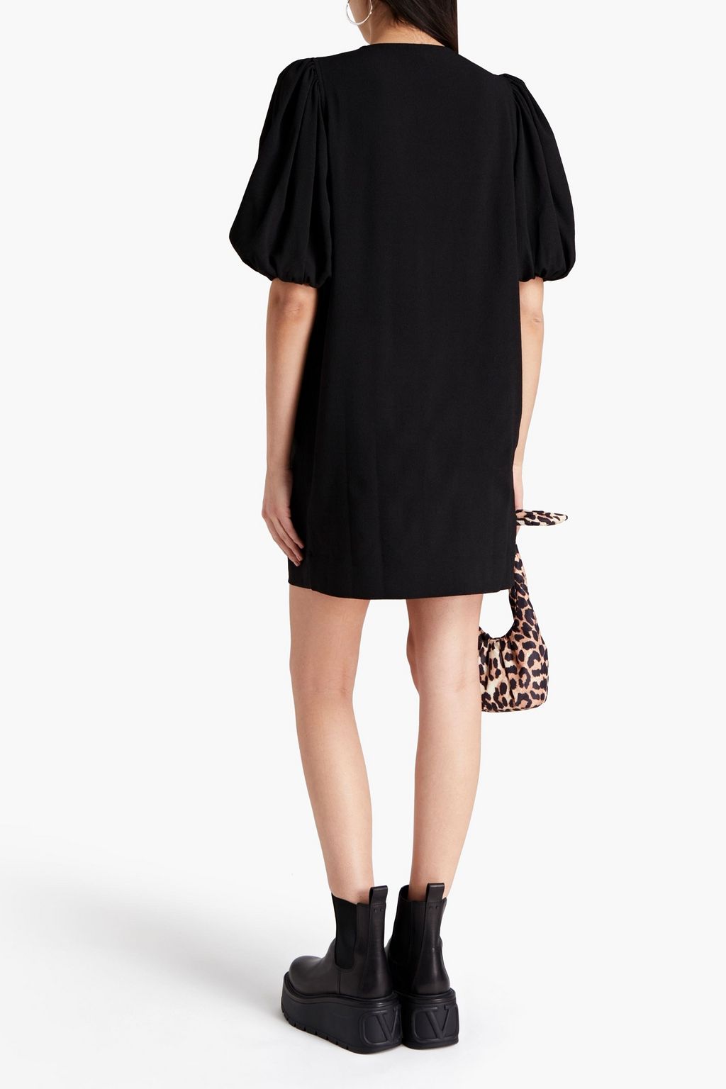 GANNI Crepe mini dress