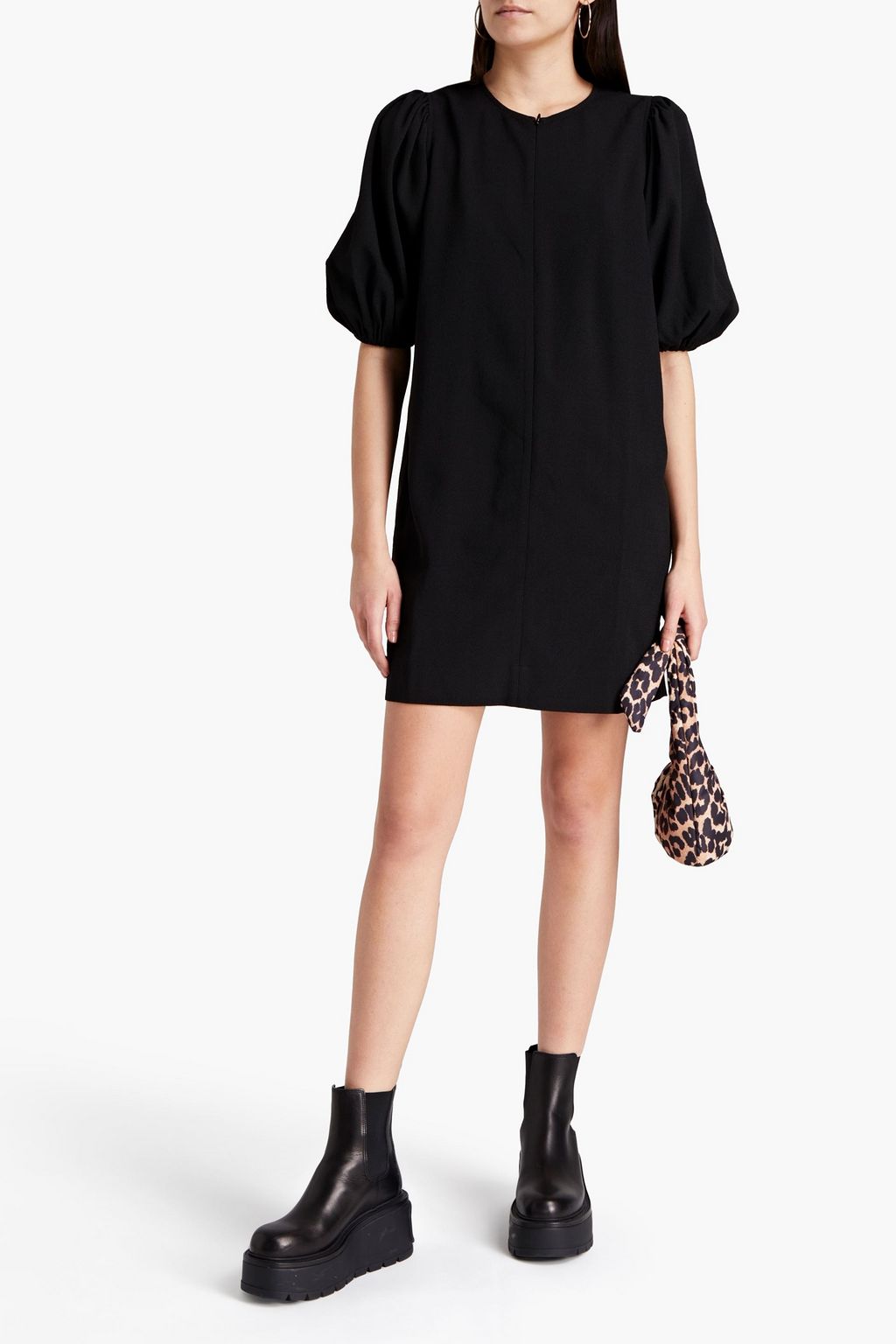 GANNI Crepe mini dress