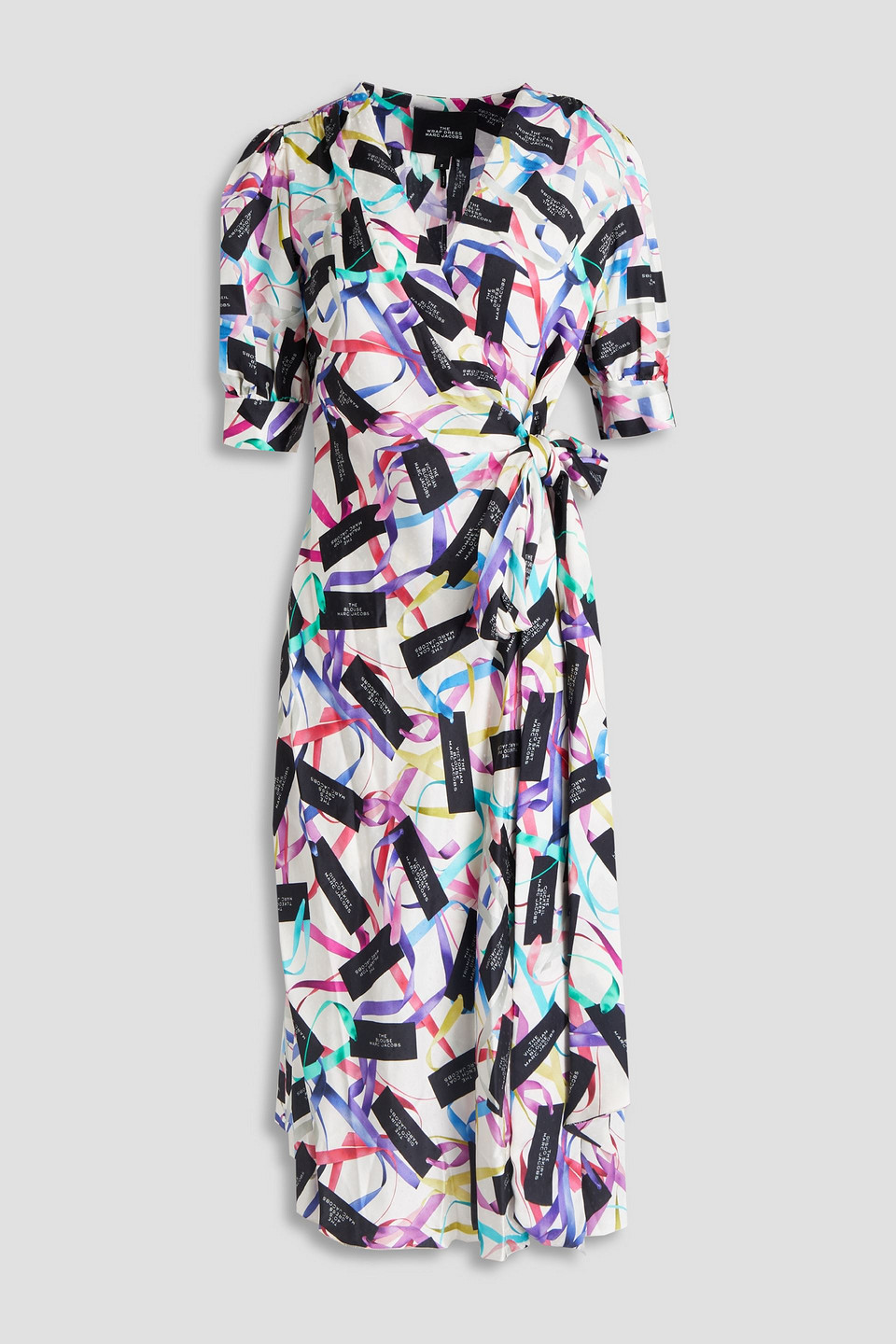 Marc Jacobs Woman Printed Twill Wrap Dress White Size 2