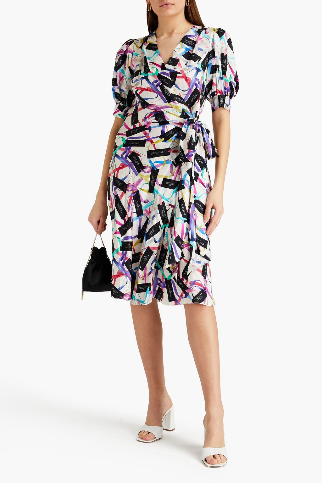 MARC JACOBS Printed twill wrap dress