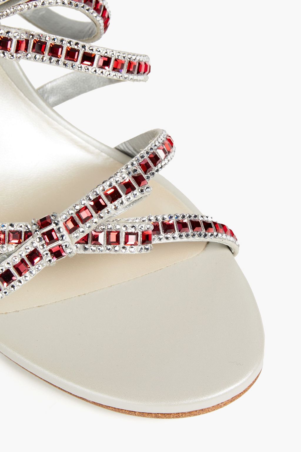 RENE' CAOVILLA Sally embellished satin sandals