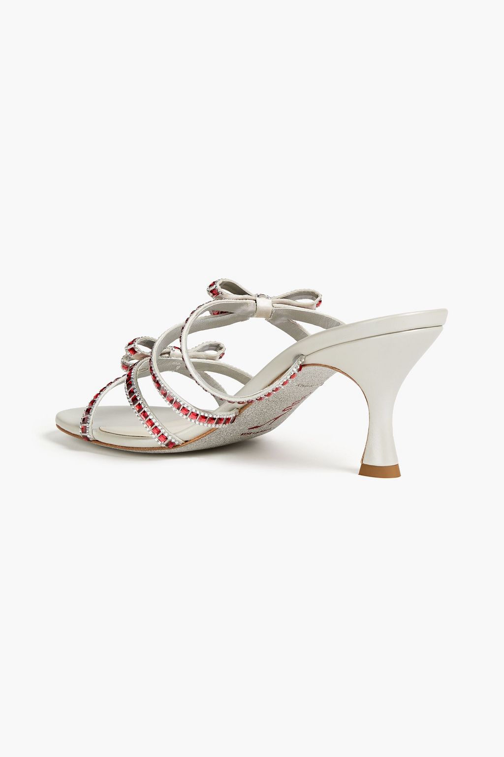 RENE' CAOVILLA Sally embellished satin sandals