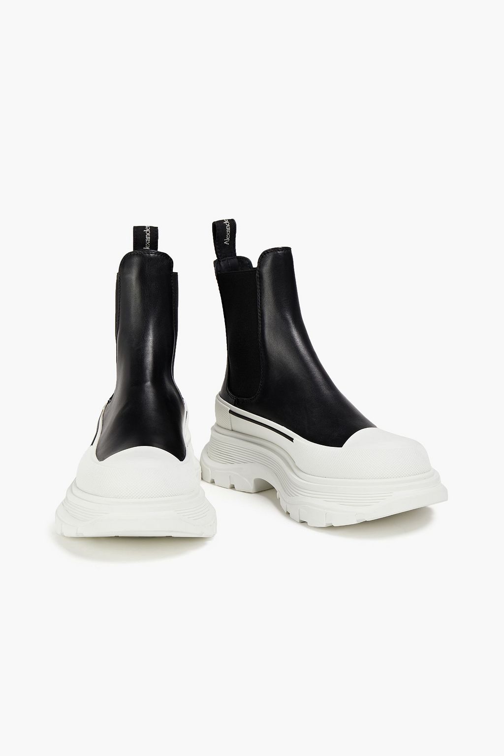 ALEXANDER MCQUEEN Pebbled-leather Chelsea boots
