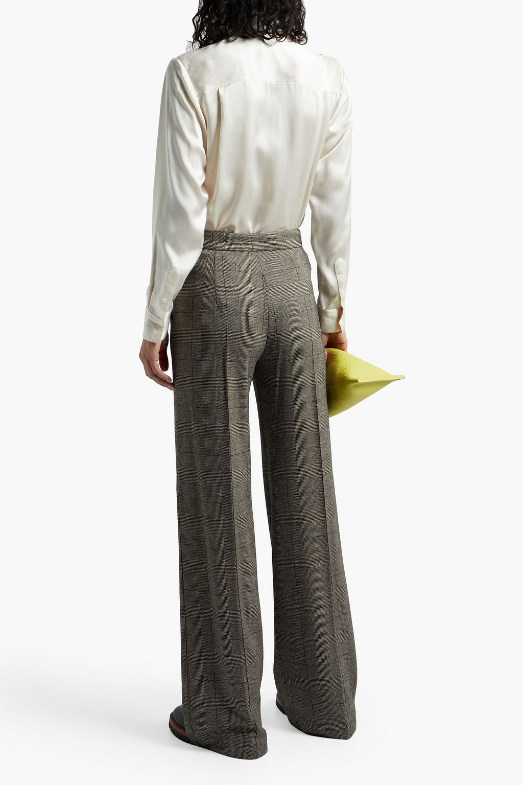 PAUL SMITH Pussy-bow draped silk-satin crepe top
