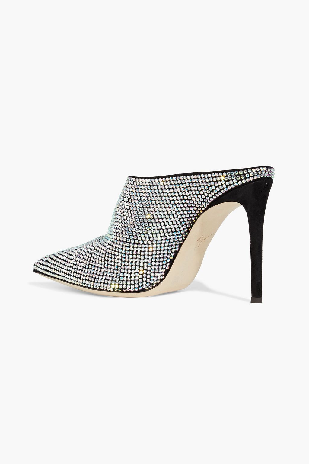 GIUSEPPE ZANOTTI Kanda crystal-embellished suede mules