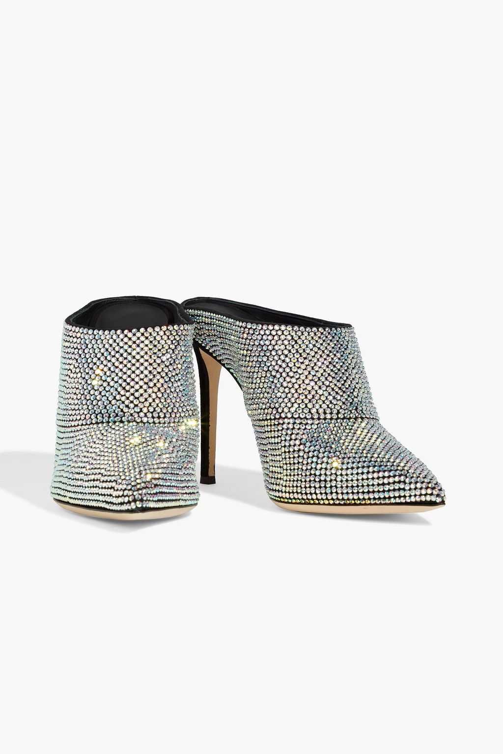 GIUSEPPE ZANOTTI Kanda crystal-embellished suede mules