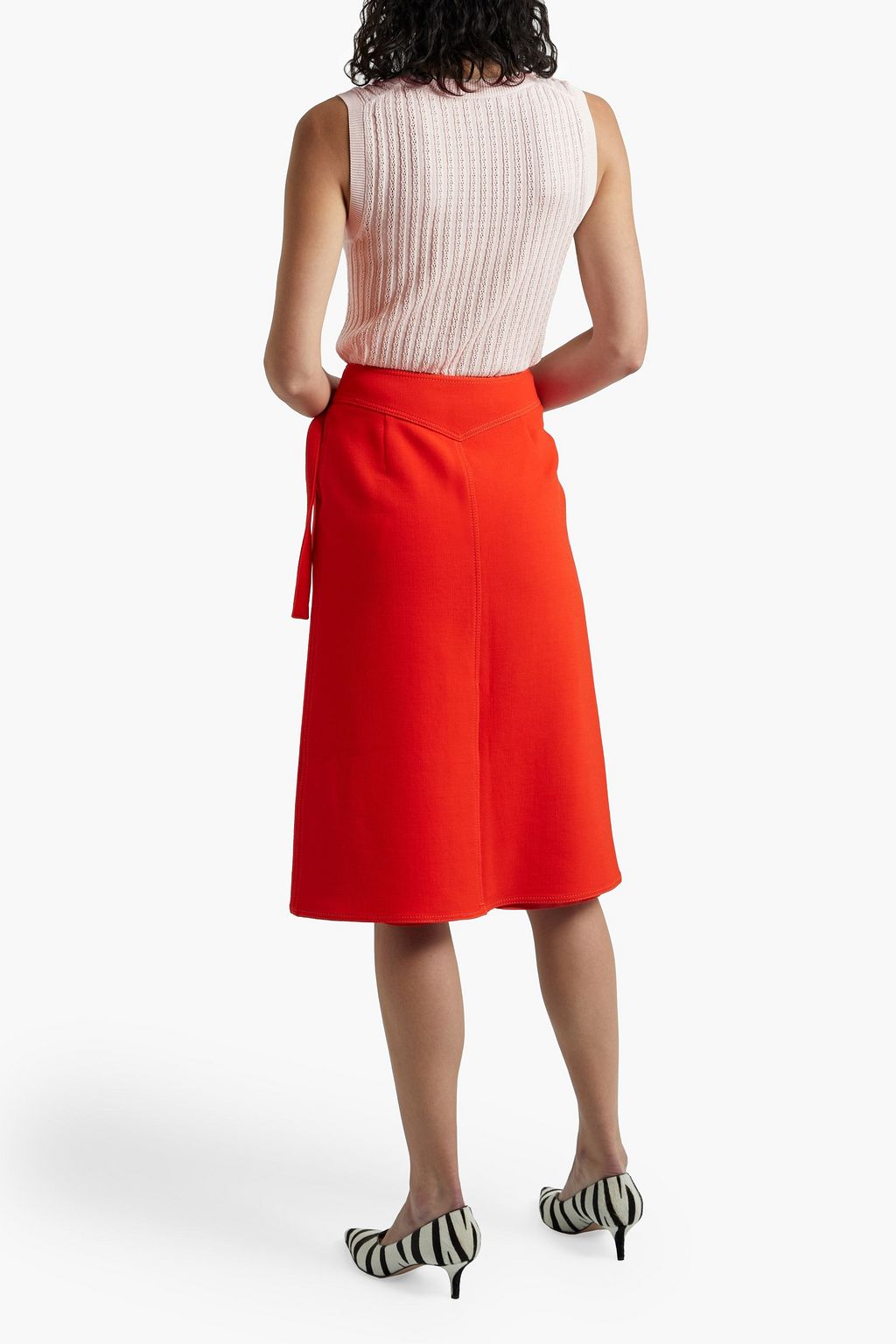 CAROLINA HERRERA Pointelle-knit silk and cotton-blend vest