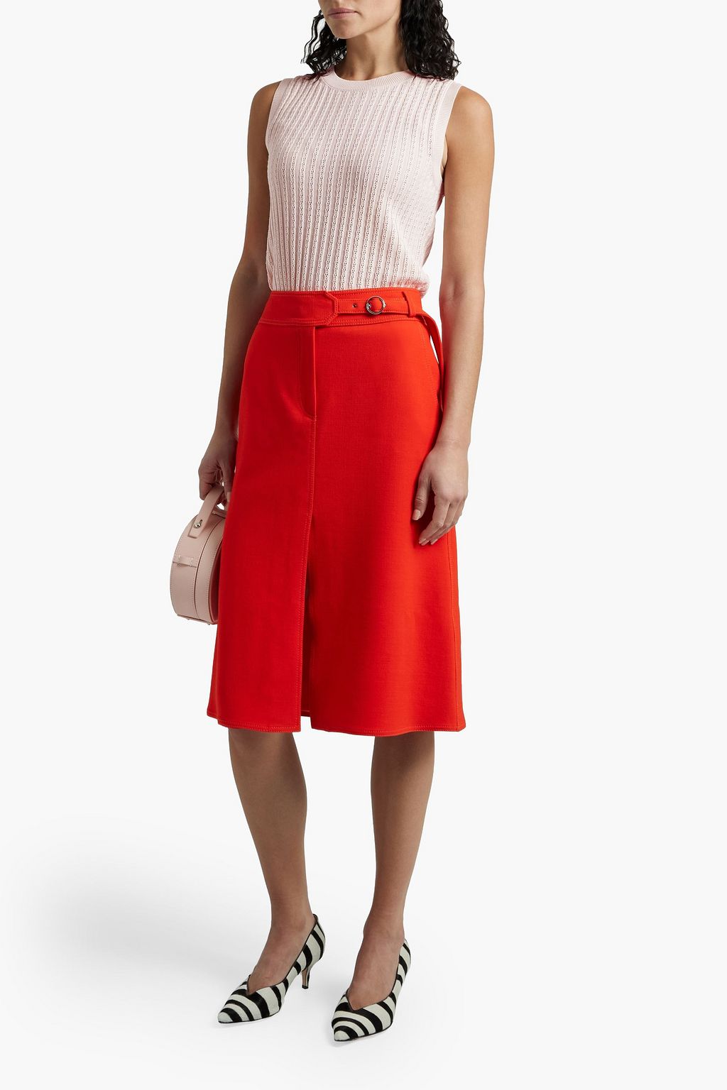 CAROLINA HERRERA Pointelle-knit silk and cotton-blend vest