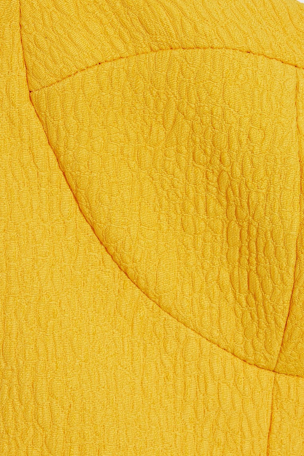 REBECCA VALLANCE Calla V cloqué midi dress