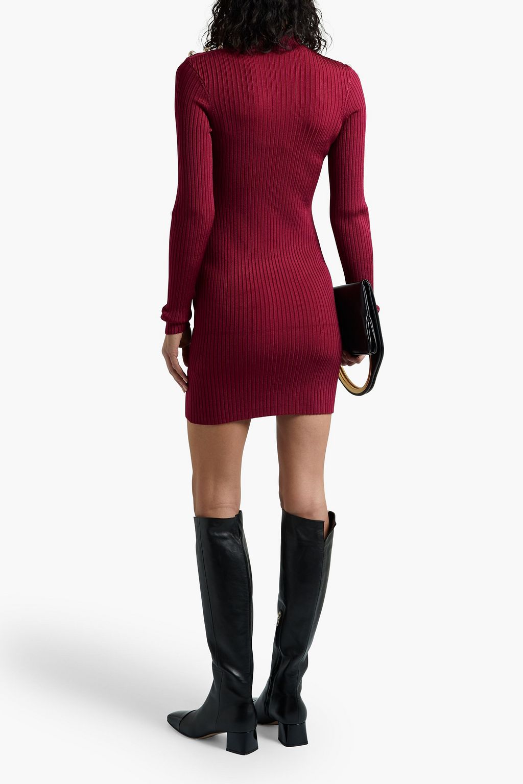 REBECCA VALLANCE Danica ribbed-knit mini dress