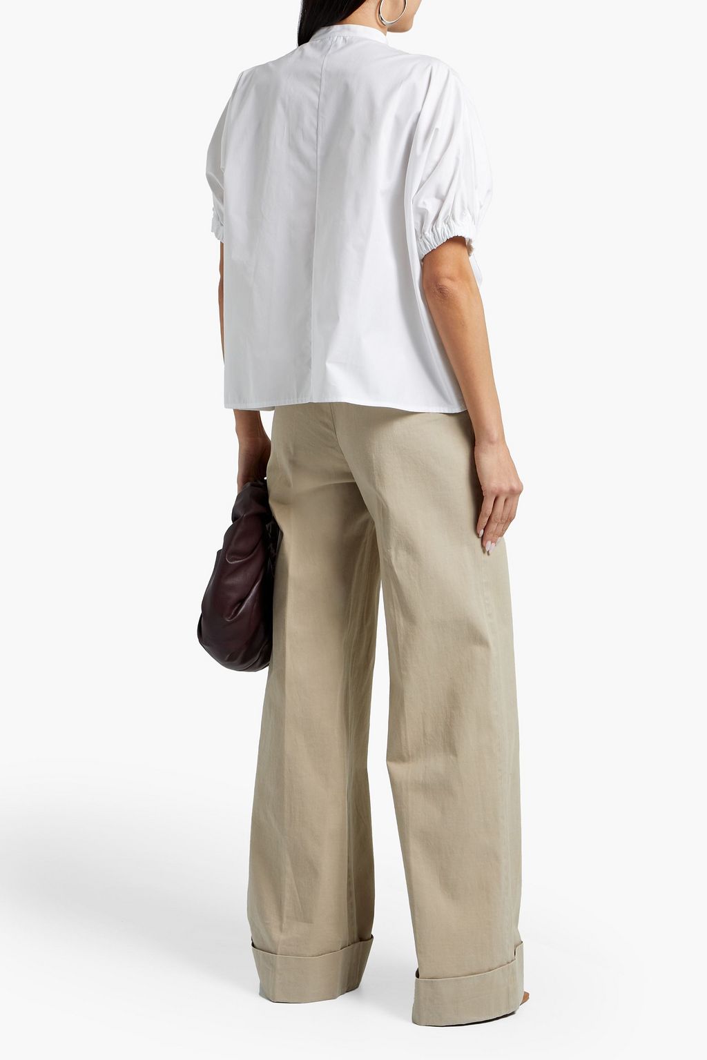 ASPESI Cotton-twill wide-leg pants