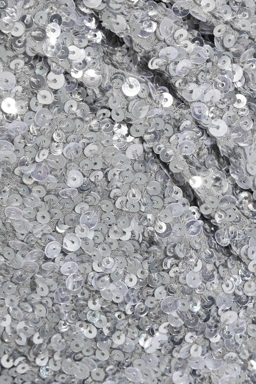 RETROFÊTE Gathered sequined crepe mini dress