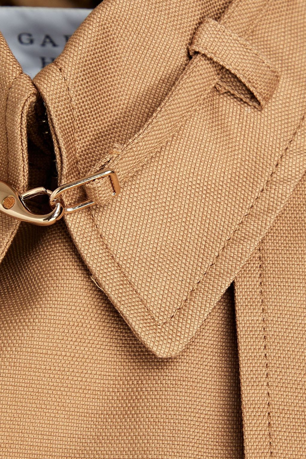 GABRIELA HEARST Alina chiffon-paneled double-breasted cotton-canvas trench coat