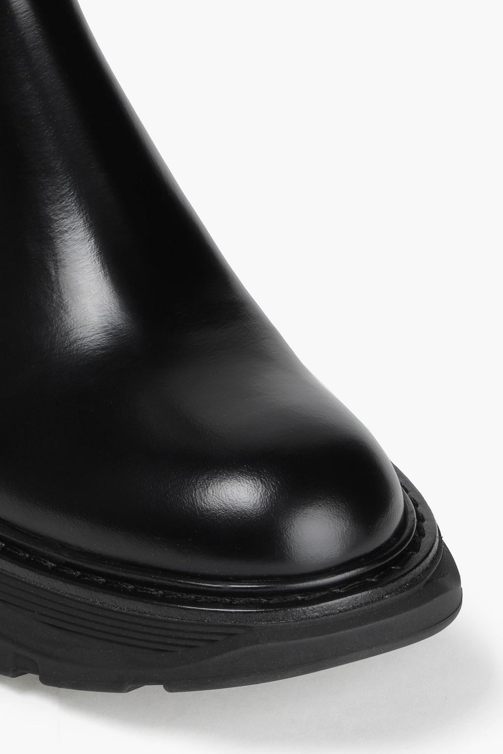 MCQUEEN Polished leather Chelsea boots