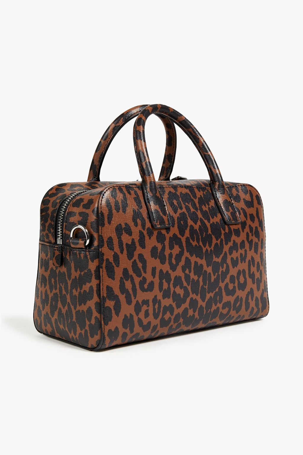 GANNI Polka-dot textured-leather tote