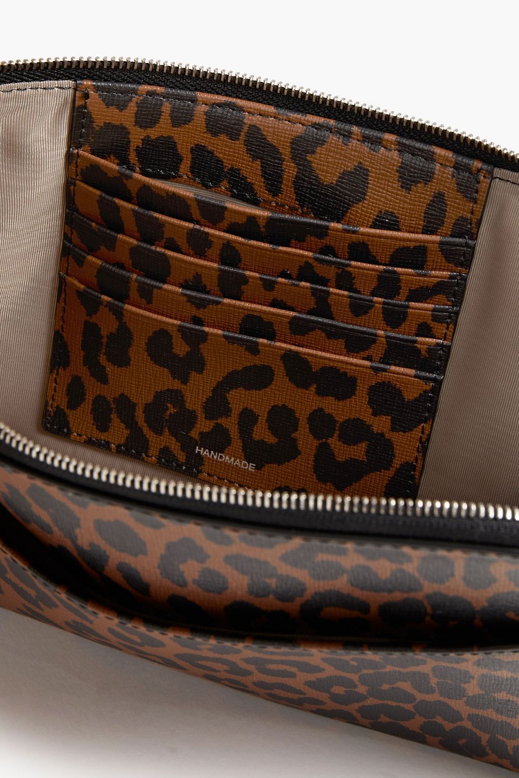GANNI Pochette aus strukturiertem Leder mit Polka-Dots