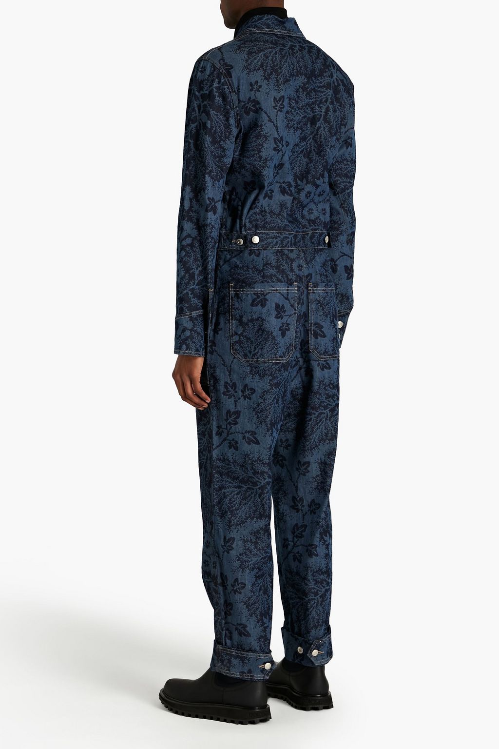 MCQUEEN Printed denim jumpsuit