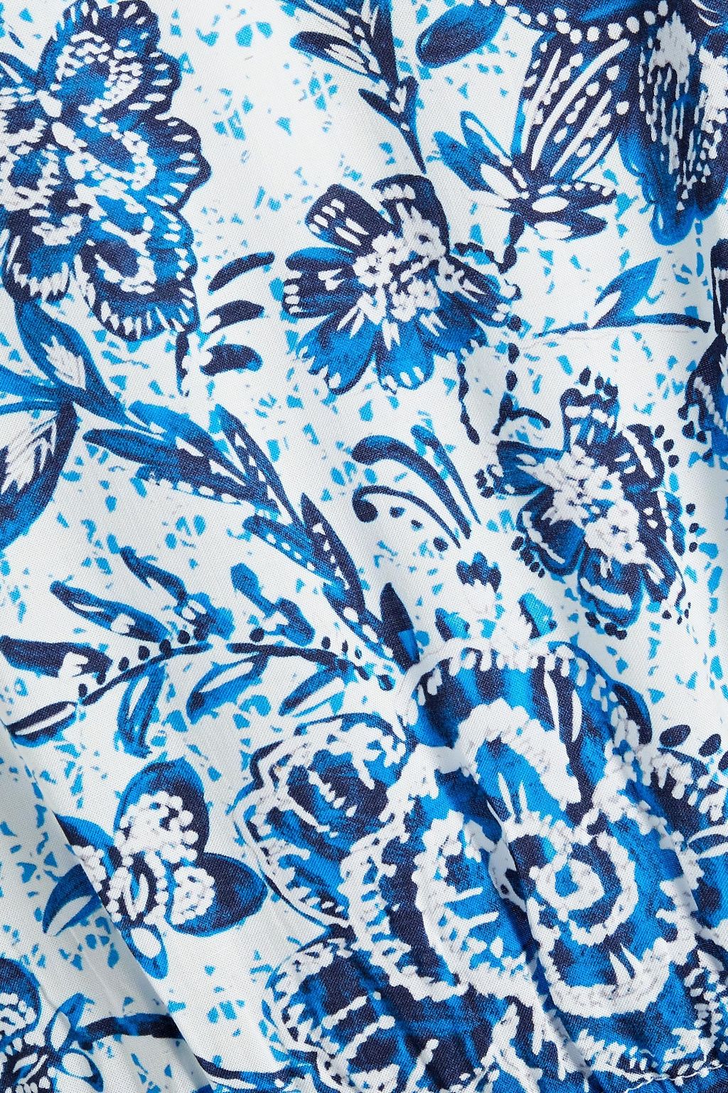 VELVET BY GRAHAM & SPENCER Paloma gathered floral-print crepe mini dress