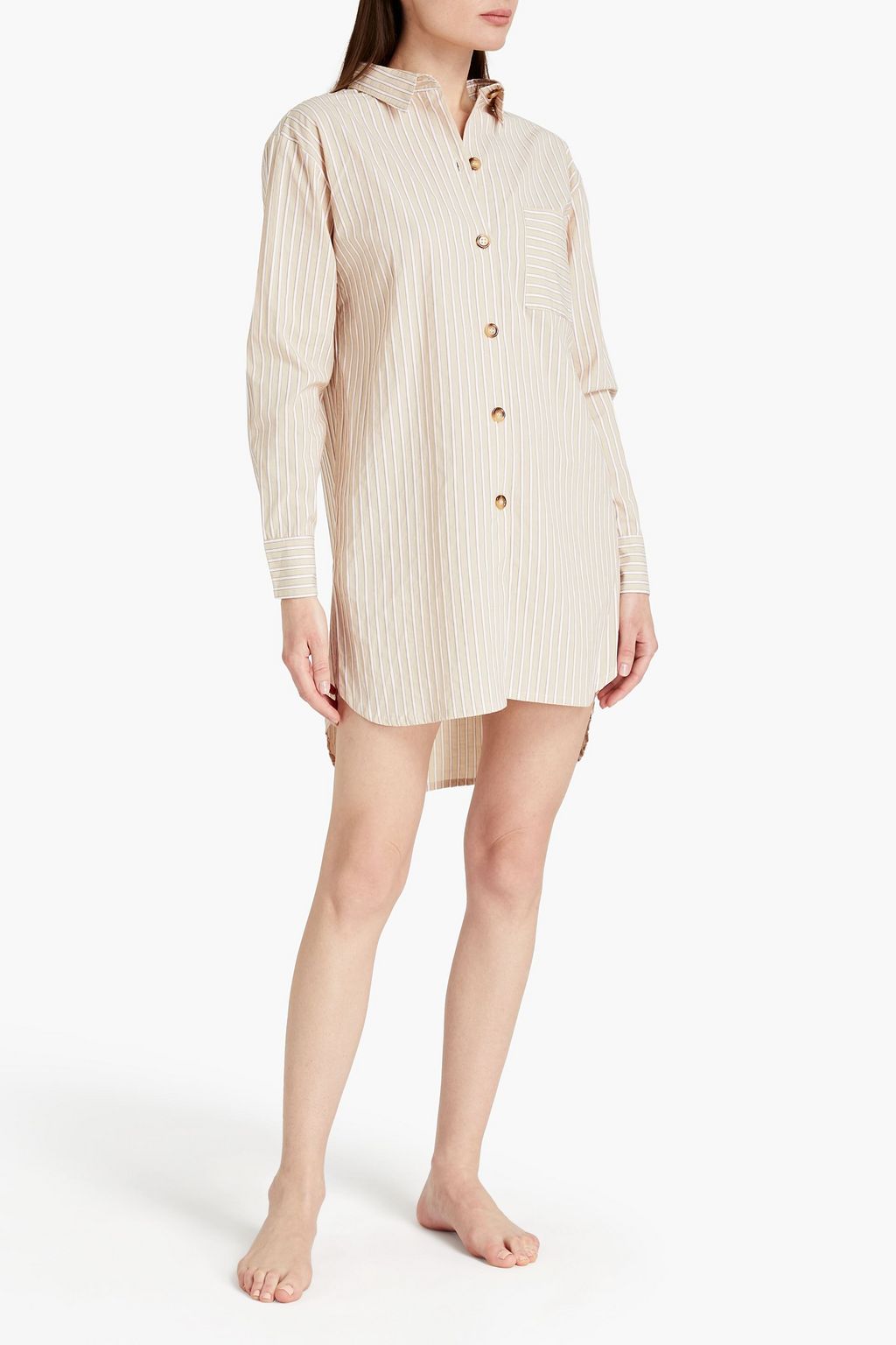ELSE Hamptons striped cotton nightshirt