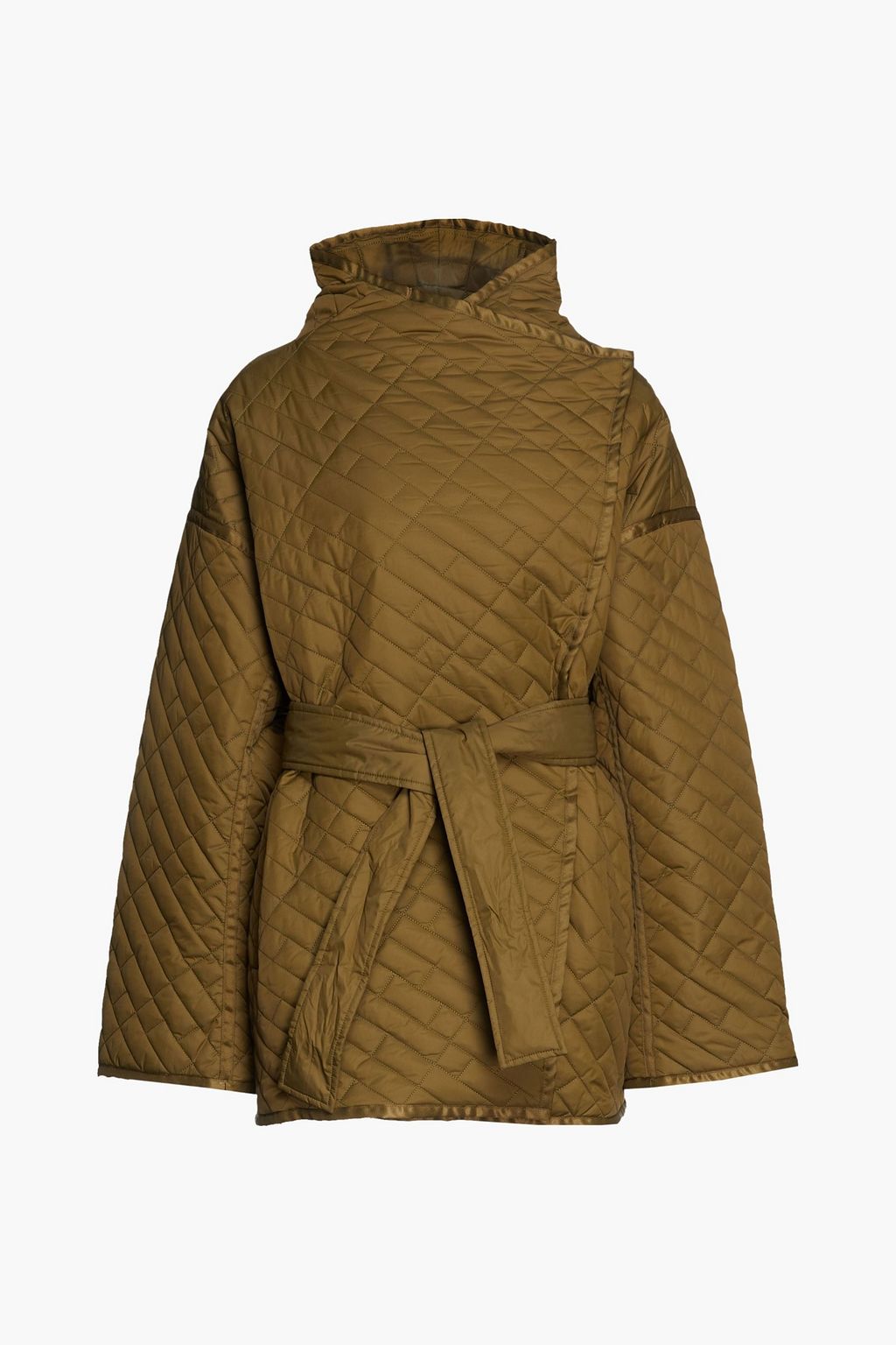 Belted quilted hotsell coat womens