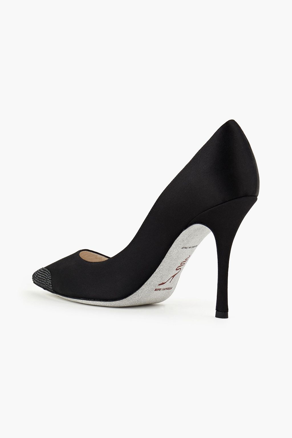 RENE' CAOVILLA Embellished satin pumps