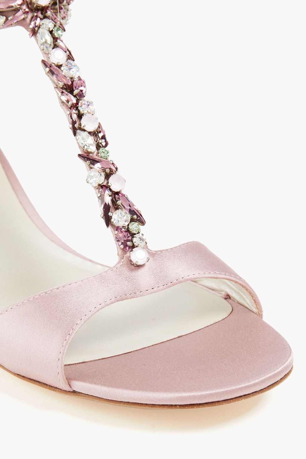 RENE' CAOVILLA Embellished satin sandals