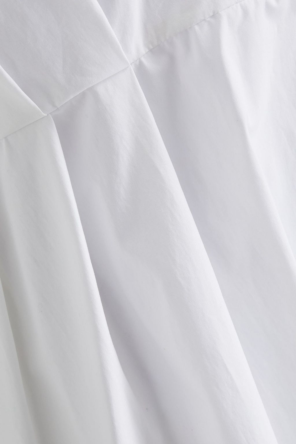 MSGM Cutout bow-detailed pleated cotton-poplin mini dress