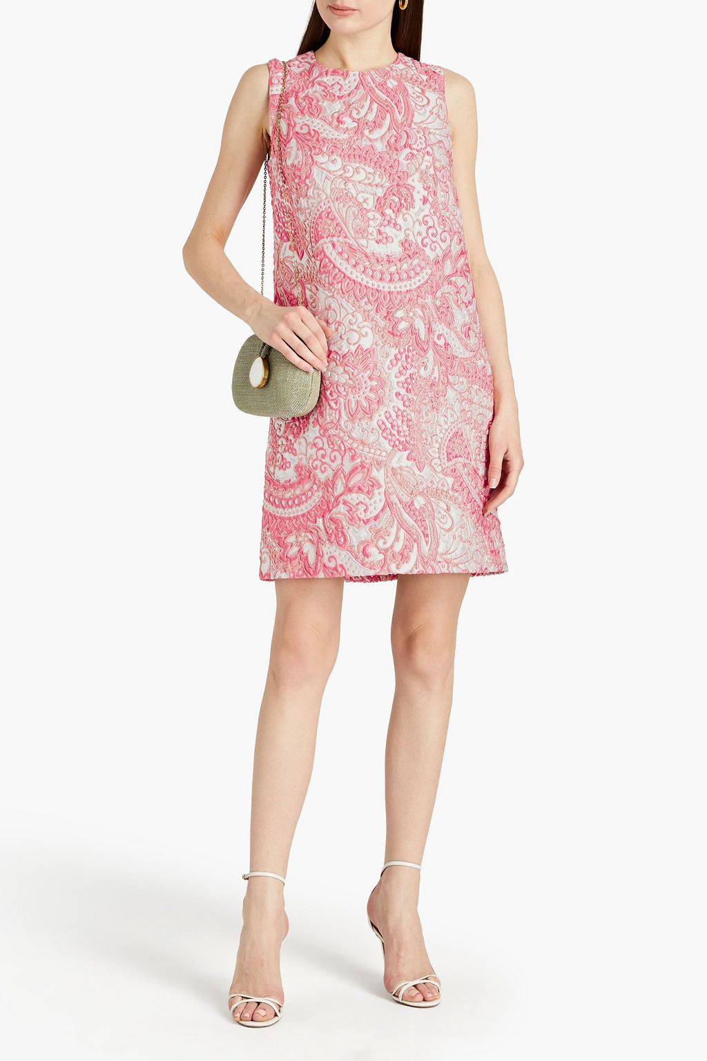 DOLCE&GABBANA Metallic cloqué mini dress
