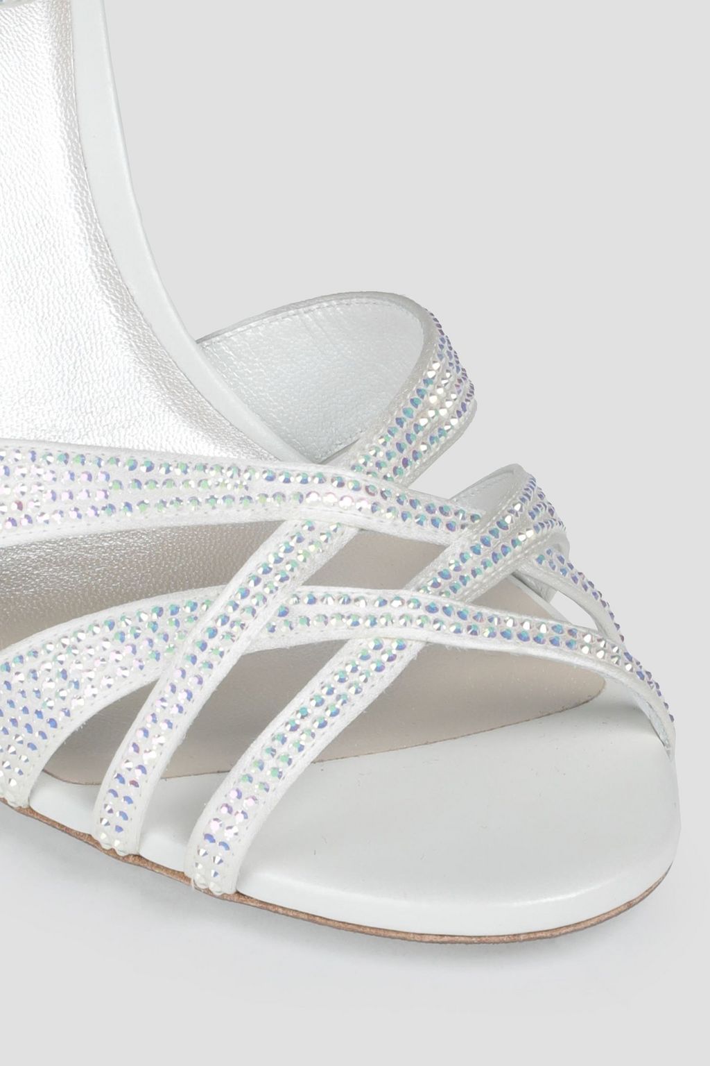 RENE' CAOVILLA Dania crystal-embellished satin sandals