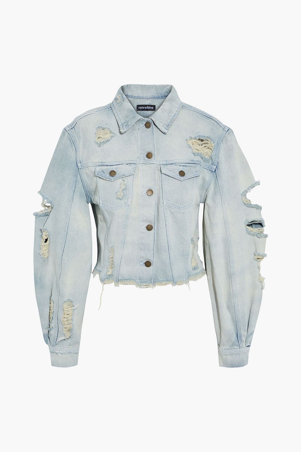 Light denim Kat cropped distressed 