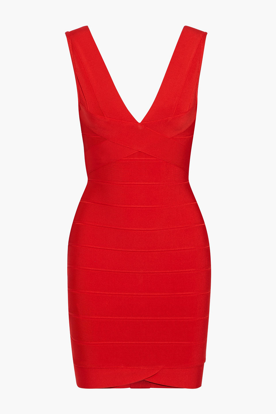 hervé léger - bandage mini dress - red - l