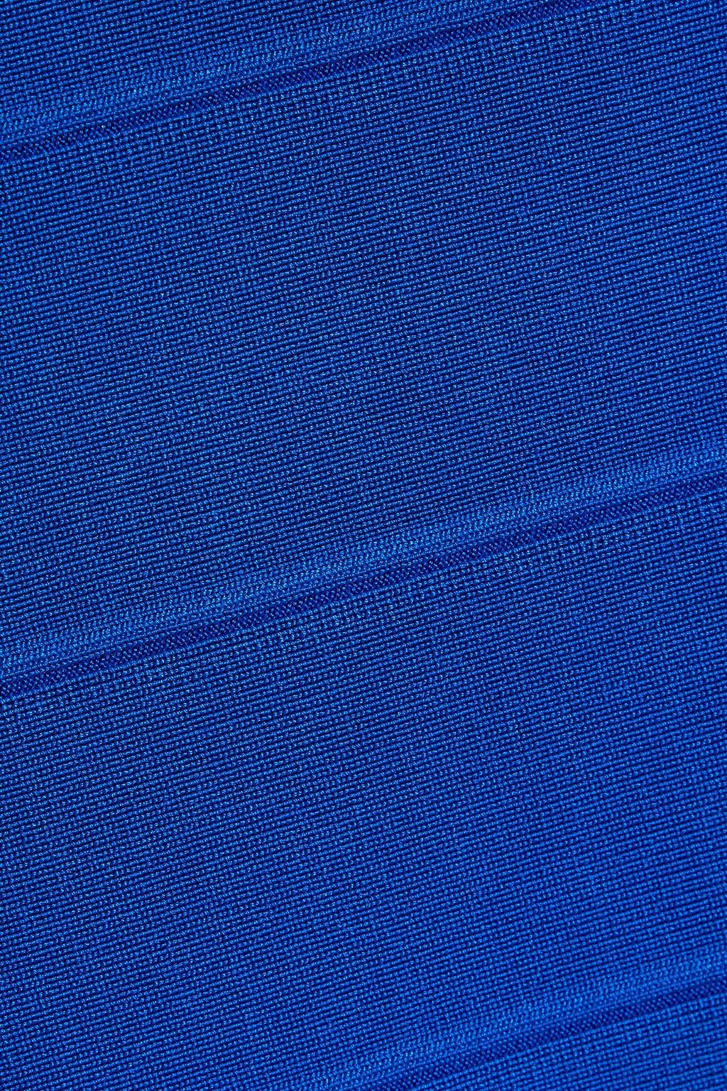 HERVÉ LÉGER Scalloped bandage halterneck mini dress