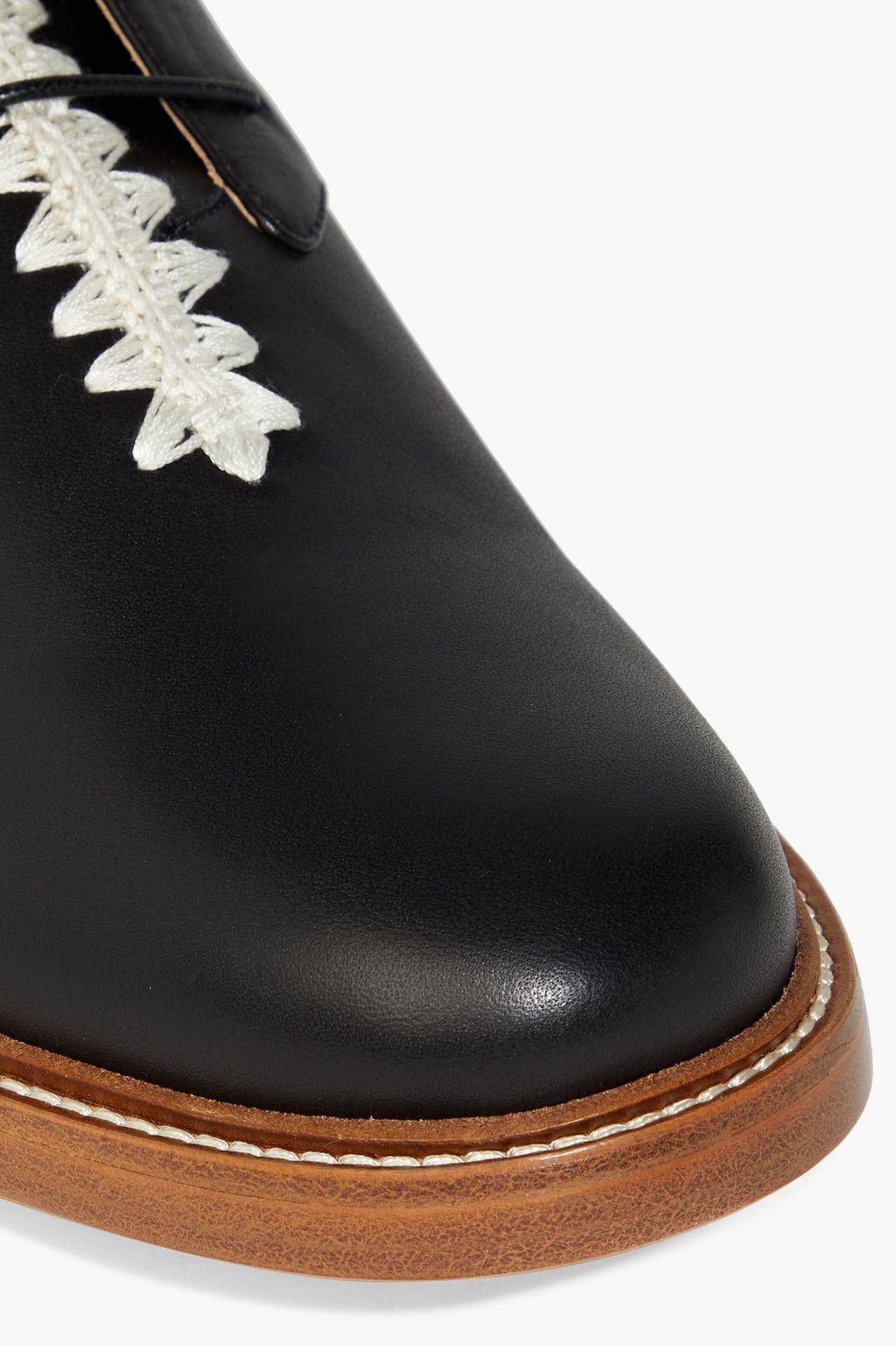 GABRIELA HEARST Rhodes embroidered two-tone leather ankle boots