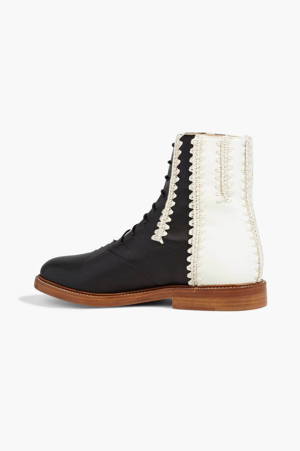 GABRIELA HEARST Rhodes embroidered two-tone leather ankle boots