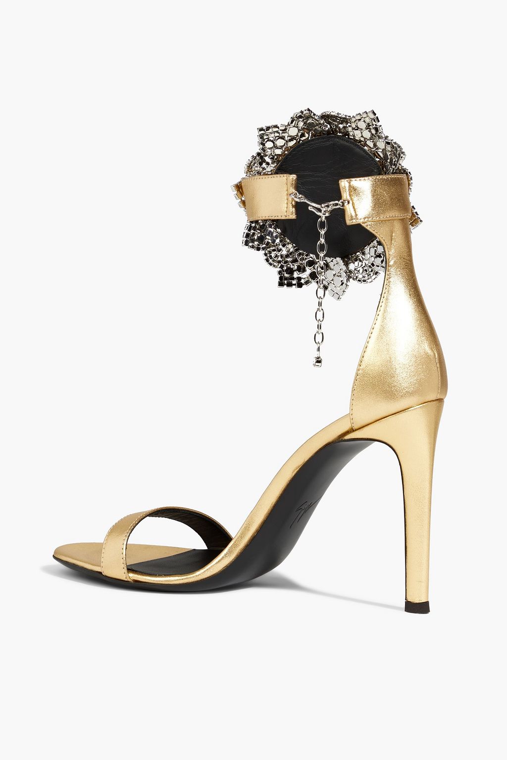 GIUSEPPE ZANOTTI Fleur 105 crystal-embellished suede sandals