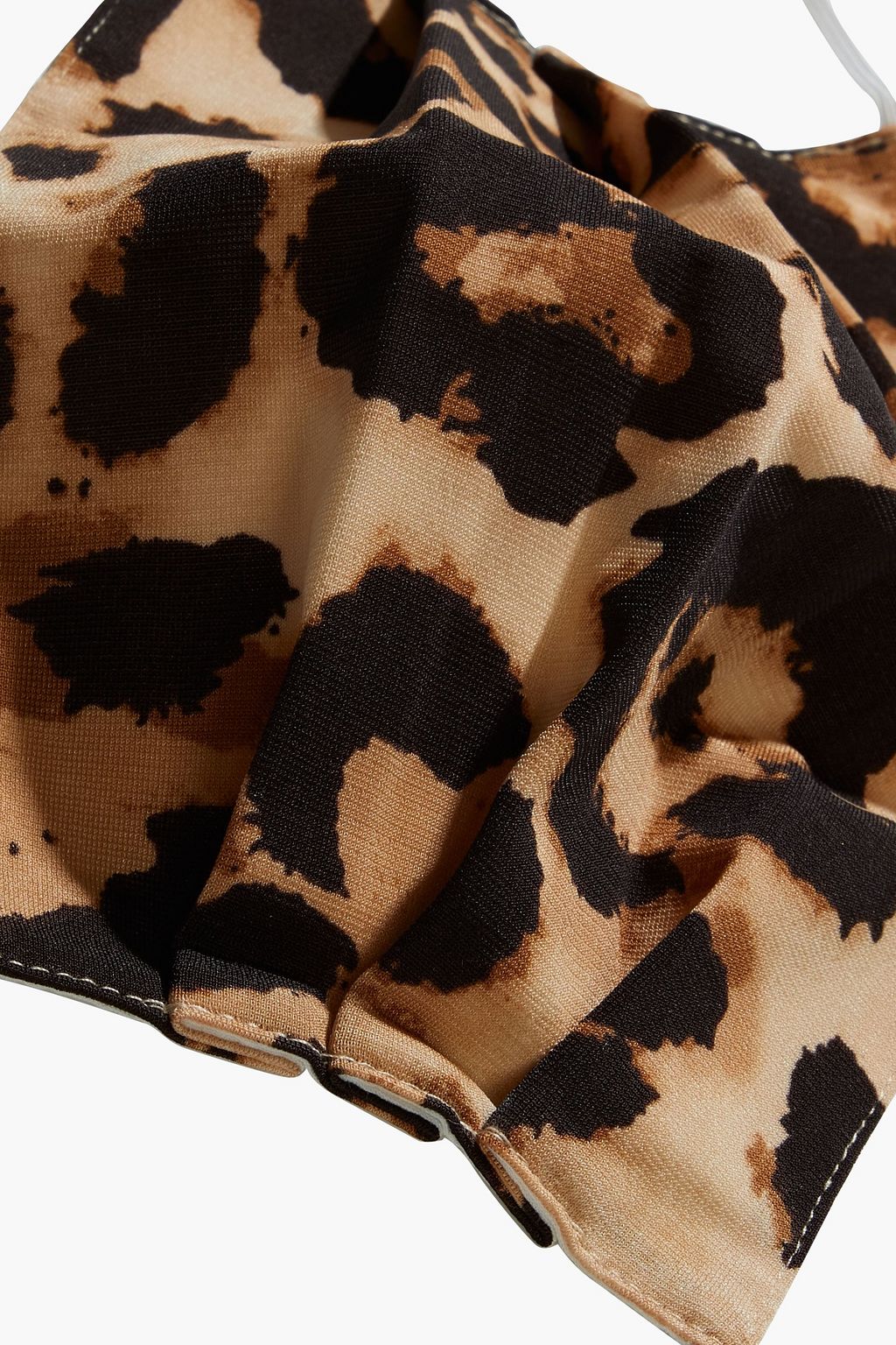 RACHEL ZOE Set of two leopard-print crepe face masks