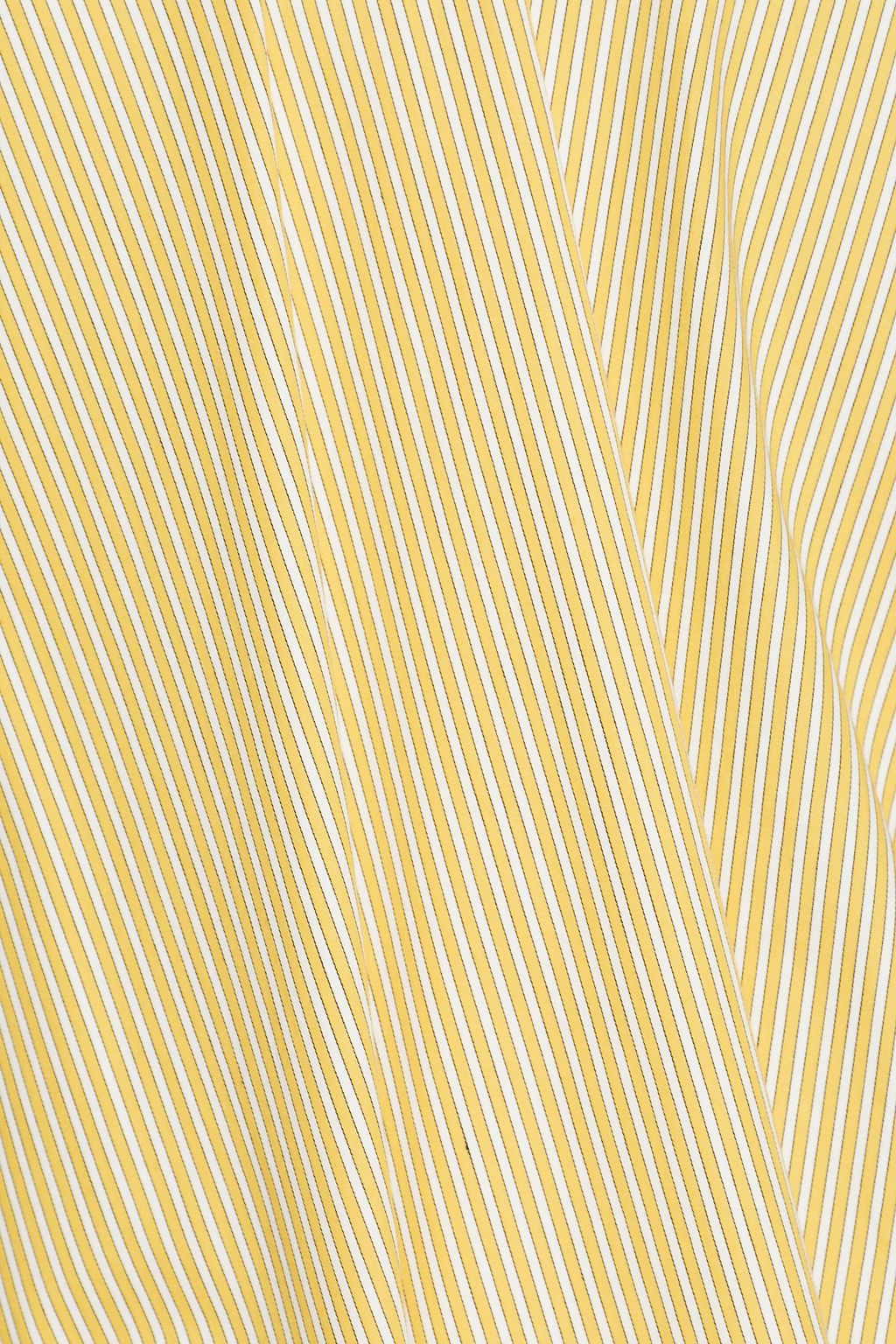 TORY BURCH Buddy striped cotton-poplin tunic