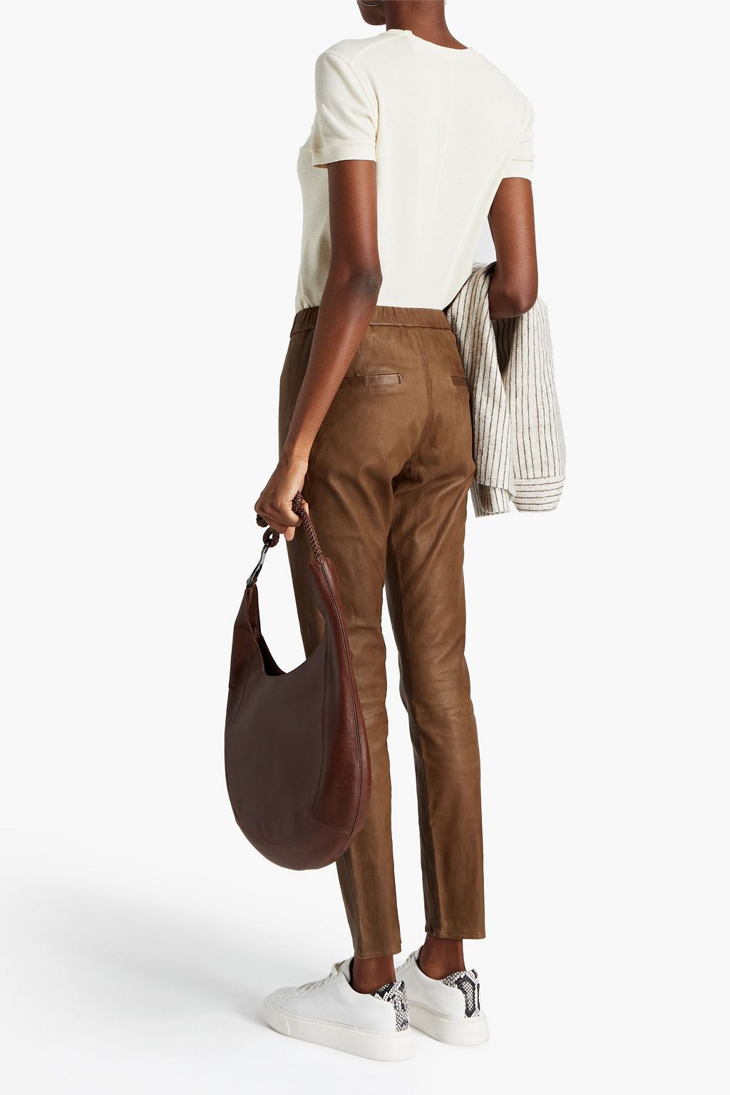MARANT ÉTOILE Iany leather skinny pants