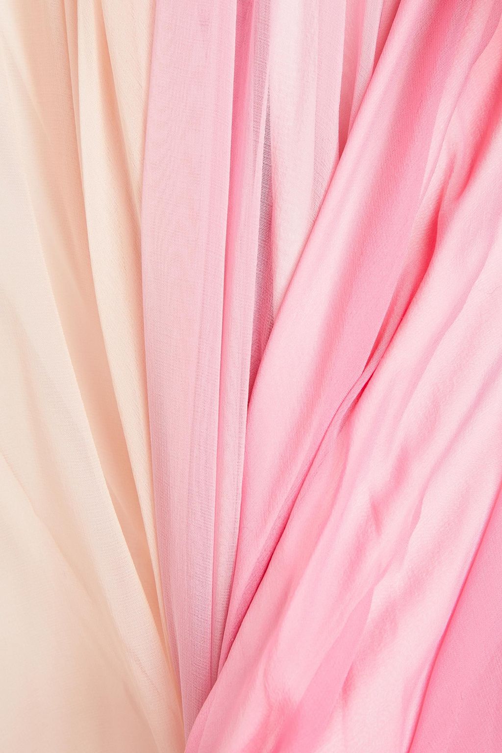 DOLCE&GABBANA Belted pleated dégradé silk-chiffon midi dress